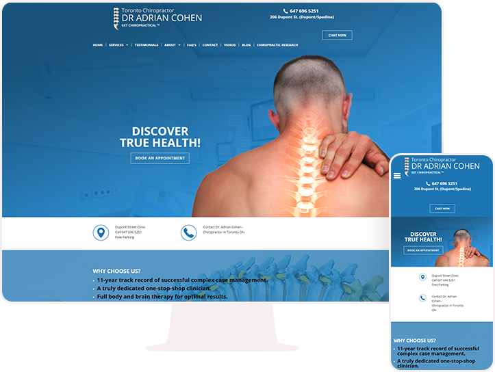 Dr. Adrian Cohen Toronto Chiropractor